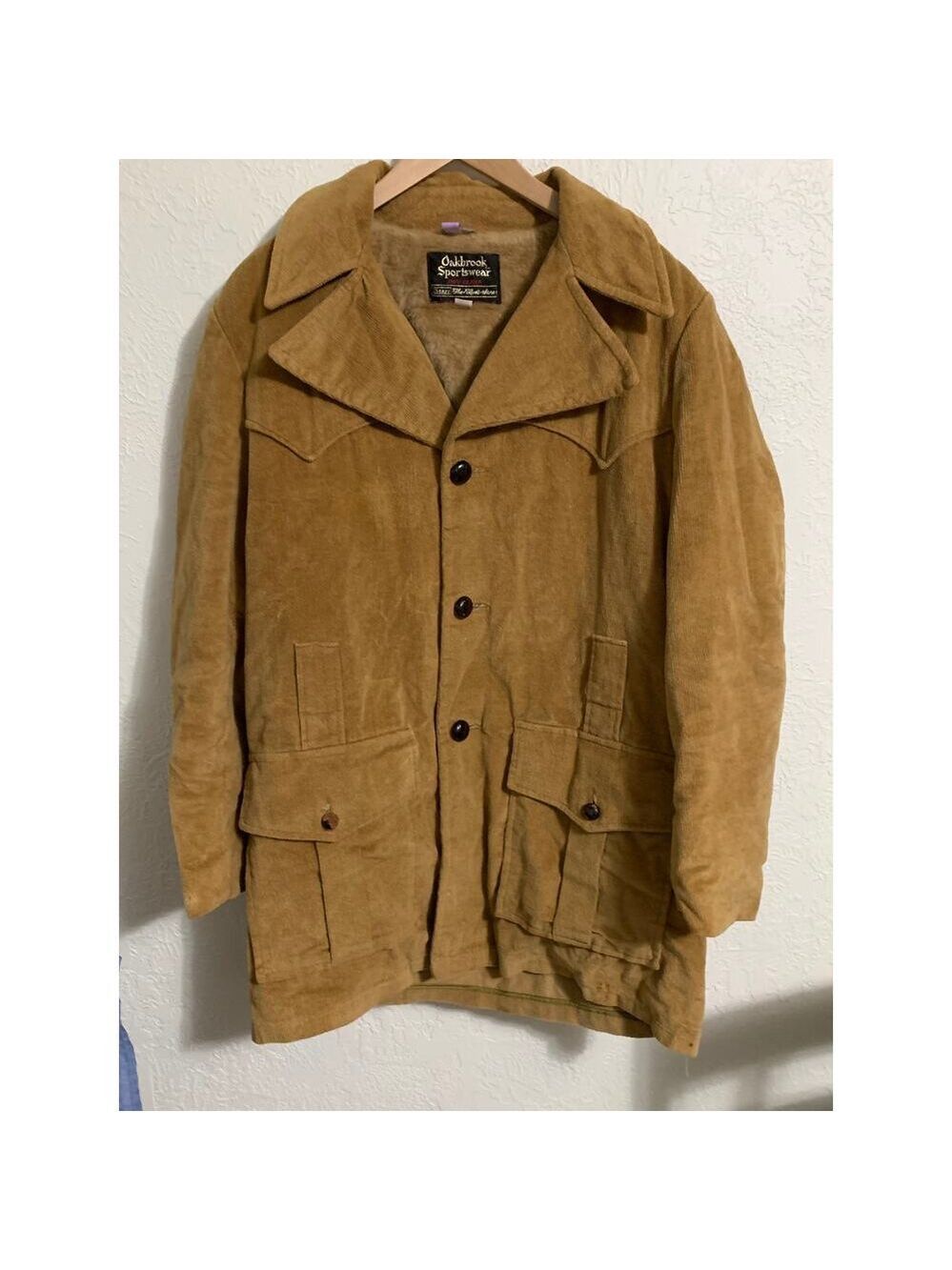 Oakbrook Sportswear faux Fur Lined Button Down Jacket 42